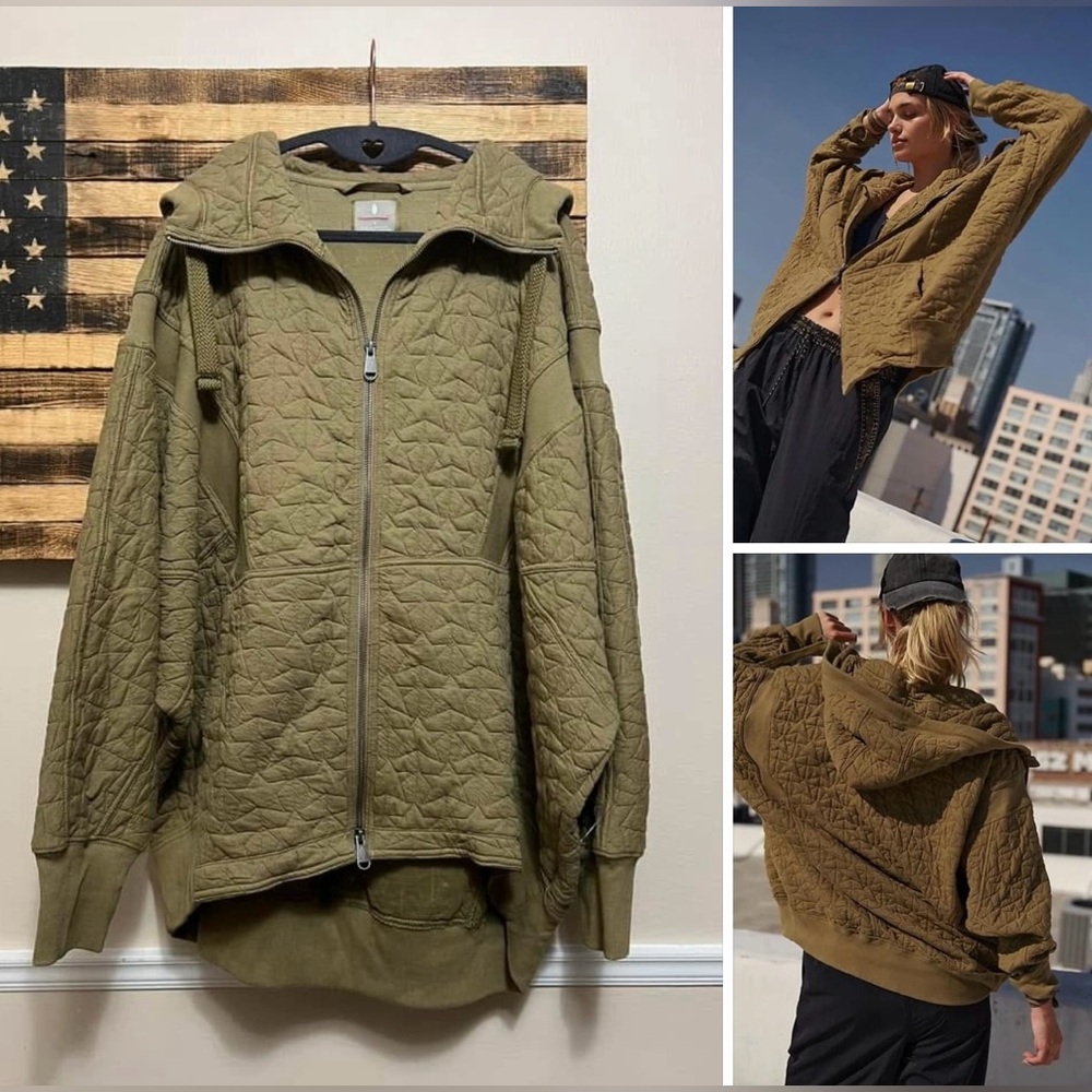 NWOT FP Movement All Your Love Quilted Hoodie